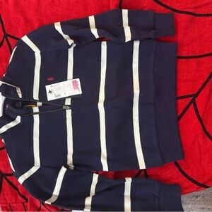 Polo by Ralph Lauren Navy and White Striped Kids Sweater